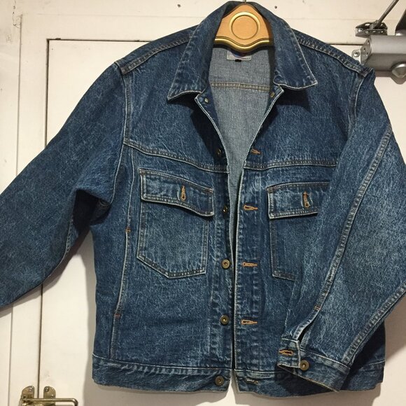 VINTAGE SENSITIVE BLUE DENIM JACKETS SIZE L - Picture 6 of 8